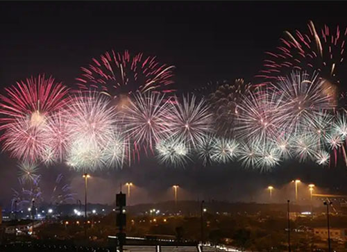 吴起县焰火晚会